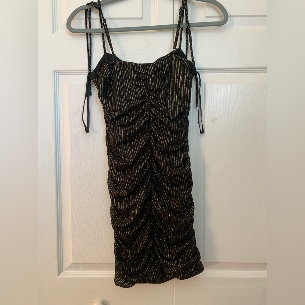 Black and gold hoco/formal dress
